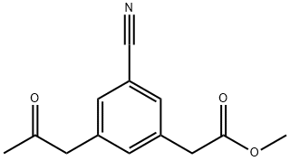 Methyl 3-cyano-5-(2-oxopropyl)phenylacetate Structural
