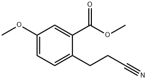 Methyl 2-(2-cyanoethyl)-5-methoxybenzoate Structural