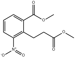 Methyl 2-(3-methoxy-3-oxopropyl)-3-nitrobenzoate Structural