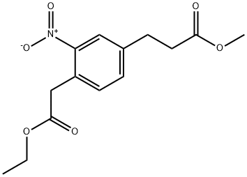 Ethyl 4-(3-methoxy-3-oxopropyl)-2-nitrophenylacetate Structural