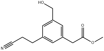 Methyl 3-(2-cyanoethyl)-5-(hydroxymethyl)phenylacetate Structural
