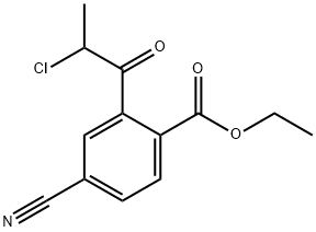 Ethyl 2-(2-chloropropanoyl)-4-cyanobenzoate Structural