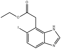 Ethyl 5-iodo-1H-benzimidazole-4-acetate Structural
