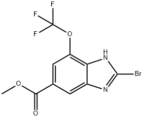 Methyl 2-bromo-4-trifluoromethoxy-1H-benzimidazole-6-carboxylate Structural