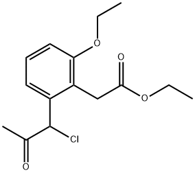 Ethyl 2-(1-chloro-2-oxopropyl)-6-ethoxyphenylacetate Structural