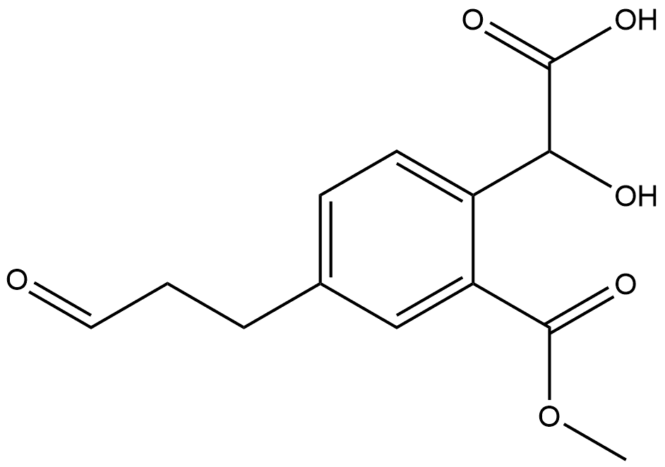 Methyl 2-(carboxy(hydroxy)methyl)-5-(3-oxopropyl)benzoate Structural