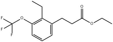 Ethyl 3-(2-ethyl-3-(trifluoromethoxy)phenyl)propanoate Structural