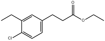 Ethyl 4-chloro-3-ethylphenylpropanoate Structural