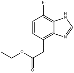 Ethyl 4-bromo-1H-benzimidazole-7-acetate Structural
