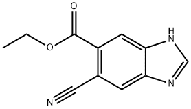 Ethyl 5-cyano-1H-benzimidazole-6-carboxylate Structural