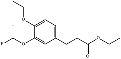 Ethyl 3-(difluoromethoxy)-4-ethoxyphenylpropanoate Structural