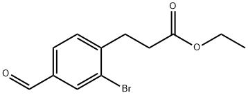 Ethyl 2-bromo-4-formylphenylpropanoate Structural