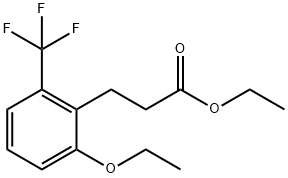 Ethyl 3-(2-ethoxy-6-(trifluoromethyl)phenyl)propanoate Structural