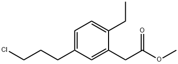 Methyl 5-(3-chloropropyl)-2-ethylphenylacetate Structural