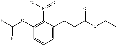 Ethyl 3-(difluoromethoxy)-2-nitrophenylpropanoate Structural