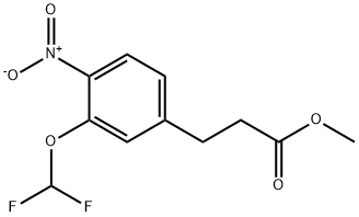 Methyl 3-(difluoromethoxy)-4-nitrophenylpropanoate Structural