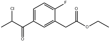 Ethyl 5-(2-chloropropanoyl)-2-fluorophenylacetate Structural