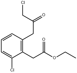 Ethyl 2-chloro-6-(3-chloro-2-oxopropyl)phenylacetate Structural