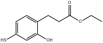 Ethyl 2-hydroxy-4-mercaptophenylpropanoate Structural