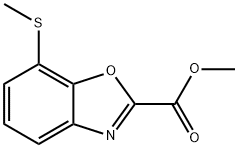 Methyl 7-(methylthio)benzo[d]oxazole-2-carboxylate Structural