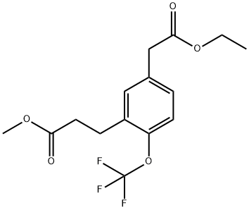 Ethyl 3-(3-methoxy-3-oxopropyl)-4-(trifluoromethoxy)phenylacetate Structural