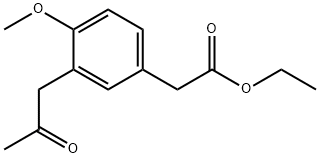 Ethyl 4-methoxy-3-(2-oxopropyl)phenylacetate Structural