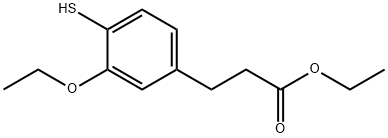 Ethyl 3-ethoxy-4-mercaptophenylpropanoate Structural