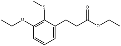 Ethyl 3-(3-ethoxy-2-(methylthio)phenyl)propanoate Structural