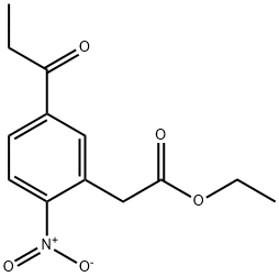 Ethyl 2-nitro-5-propionylphenylacetate Structural