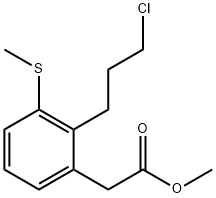 Methyl 2-(3-chloropropyl)-3-(methylthio)phenylacetate Structural