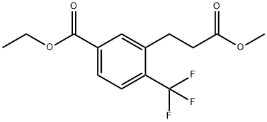 Ethyl 3-(3-methoxy-3-oxopropyl)-4-(trifluoromethyl)benzoate Structural