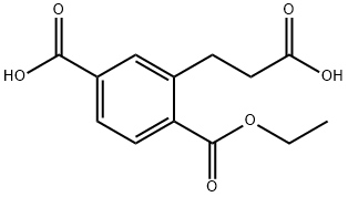Ethyl 4-carboxy-2-(2-carboxyethyl)benzoate Structural