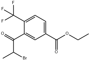 Ethyl 3-(2-bromopropanoyl)-4-(trifluoromethyl)benzoate Structural