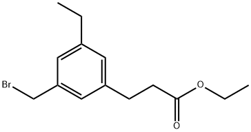 Ethyl 3-(bromomethyl)-5-ethylphenylpropanoate Structural