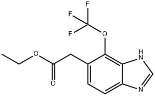 Ethyl 4-trifluoromethoxy-1H-benzimidazole-5-acetate Structural