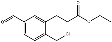 Ethyl 2-(chloromethyl)-5-formylphenylpropanoate Structural