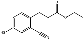 Ethyl 2-cyano-4-mercaptophenylpropanoate Structural