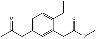Methyl 2-ethyl-5-(2-oxopropyl)phenylacetate Structural
