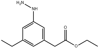 Ethyl 3-ethyl-5-hydrazinylphenylacetate Structural