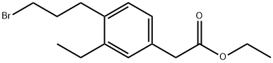 Ethyl 4-(3-bromopropyl)-3-ethylphenylacetate Structural