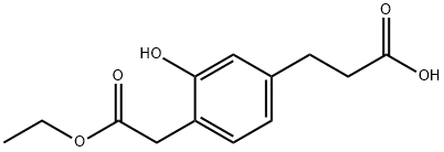 Ethyl 4-(2-carboxyethyl)-2-hydroxyphenylacetate Structural