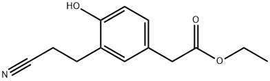 Ethyl 3-(2-cyanoethyl)-4-hydroxyphenylacetate Structural