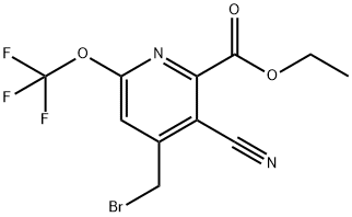 Ethyl 4-(bromomethyl)-3-cyano-6-(trifluoromethoxy)pyridine-2-carboxylate Structural