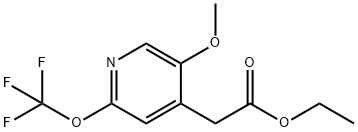 Ethyl 5-methoxy-2-(trifluoromethoxy)pyridine-4-acetate Structural