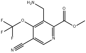 Methyl 3-(aminomethyl)-5-cyano-4-(trifluoromethoxy)pyridine-2-carboxylate Structural