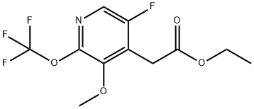 Ethyl 5-fluoro-3-methoxy-2-(trifluoromethoxy)pyridine-4-acetate Structural