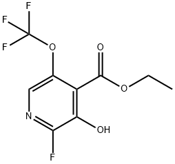 Ethyl 2-fluoro-3-hydroxy-5-(trifluoromethoxy)pyridine-4-carboxylate Structural