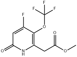 Methyl 4-fluoro-6-hydroxy-3-(trifluoromethoxy)pyridine-2-acetate Structural