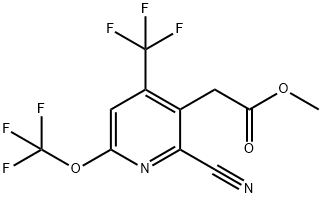 Methyl 2-cyano-6-(trifluoromethoxy)-4-(trifluoromethyl)pyridine-3-acetate Structural