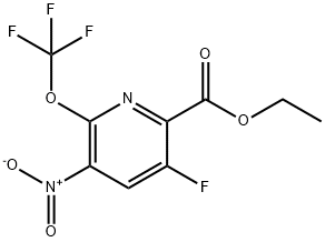 Ethyl 3-fluoro-5-nitro-6-(trifluoromethoxy)pyridine-2-carboxylate Structural